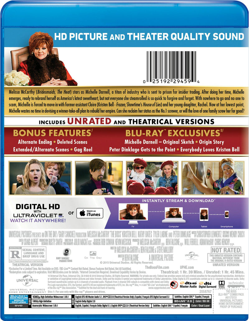 The Boss (Unrated Edition DVD) [Blu-ray]