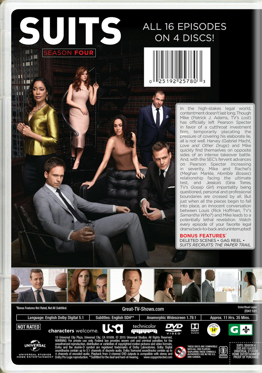Suits: Season Four [DVD]