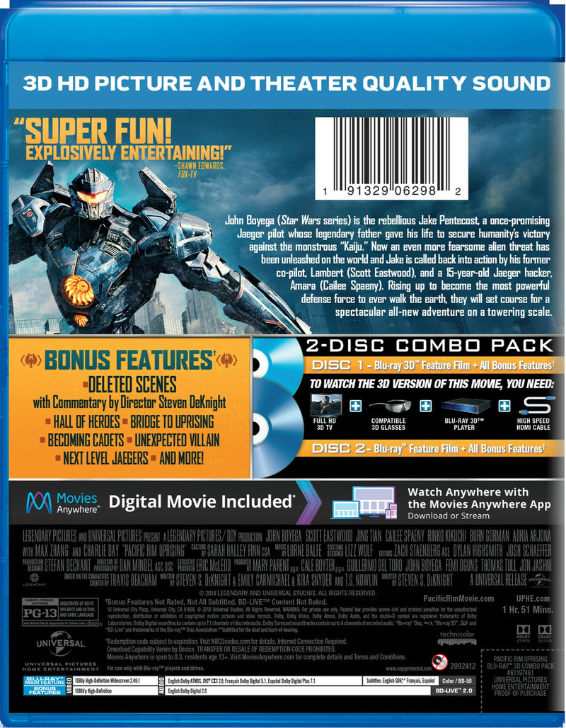 Pacific Rim - Uprising 3D (Digital) [Blu-ray]