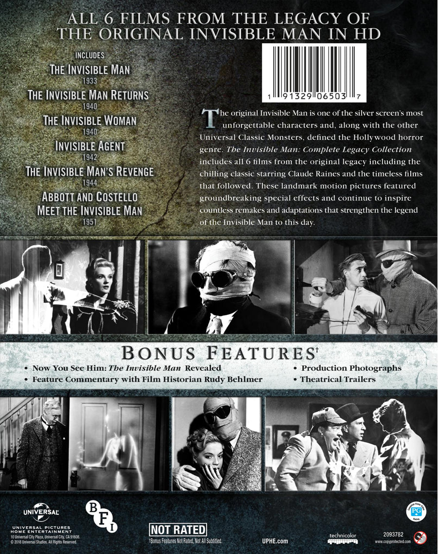 The Invisible Man: Complete Legacy Collection (Box Set) [Blu-ray]