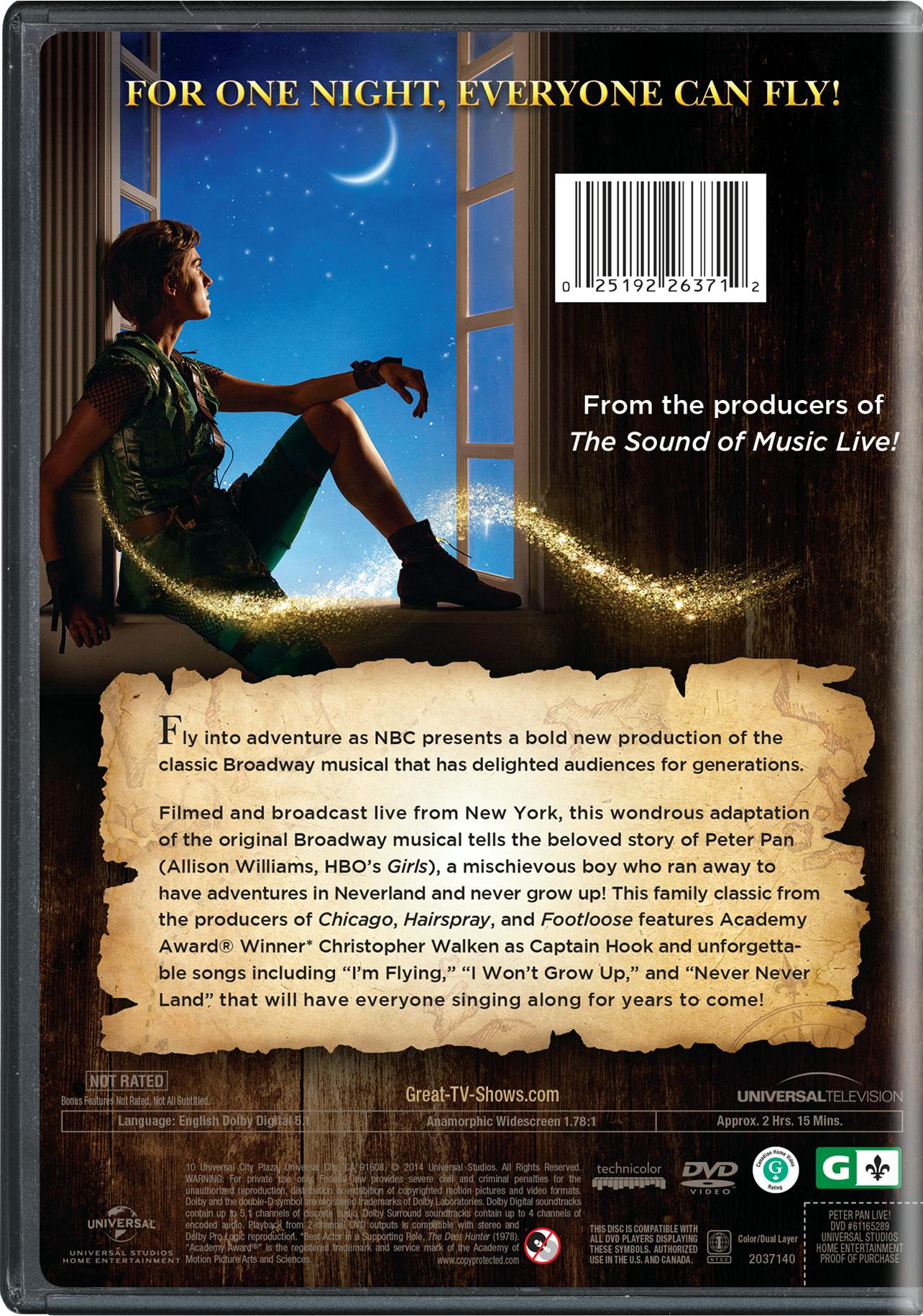 Peter Pan Live! [DVD]