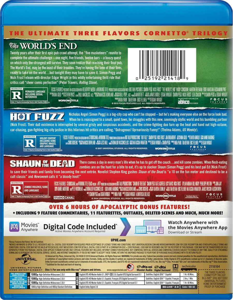 Shaun of the Dead/Hot Fuzz/The World's End (Blu-ray + Digital Copy) [Blu-ray]