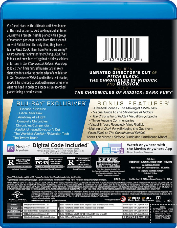 Riddick: The Complete Collection (Box Set) [Blu-ray]