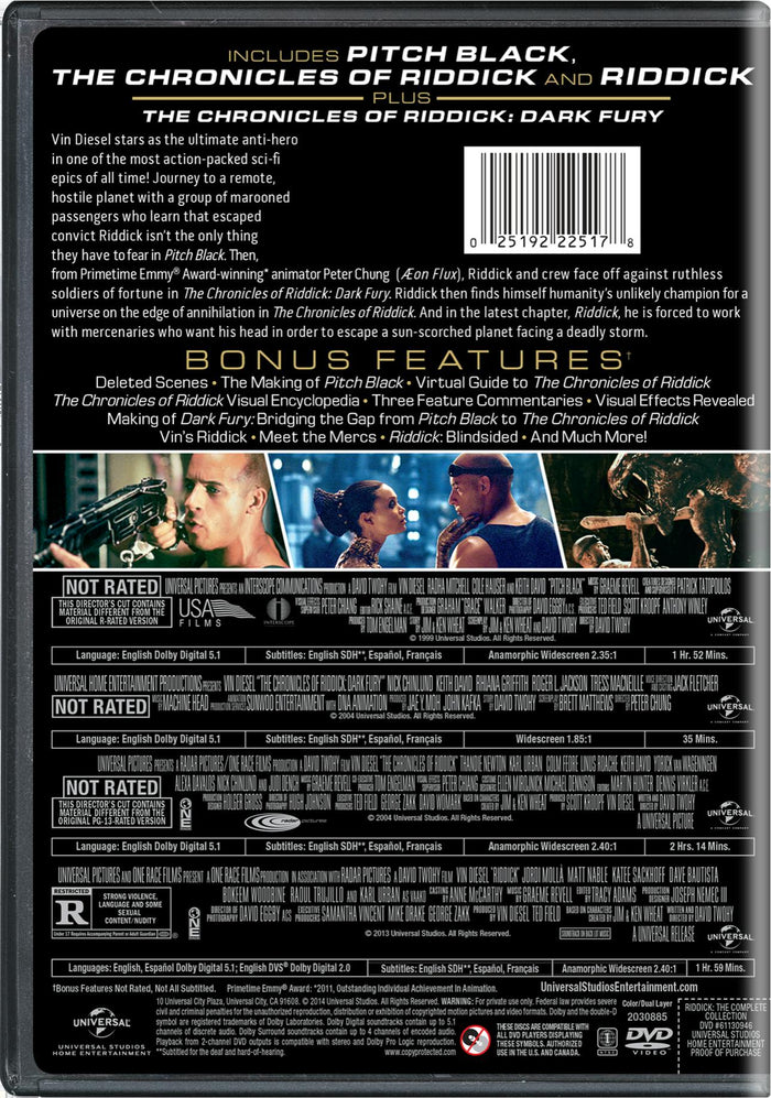 Riddick: The Complete Collection (Box Set) [DVD]