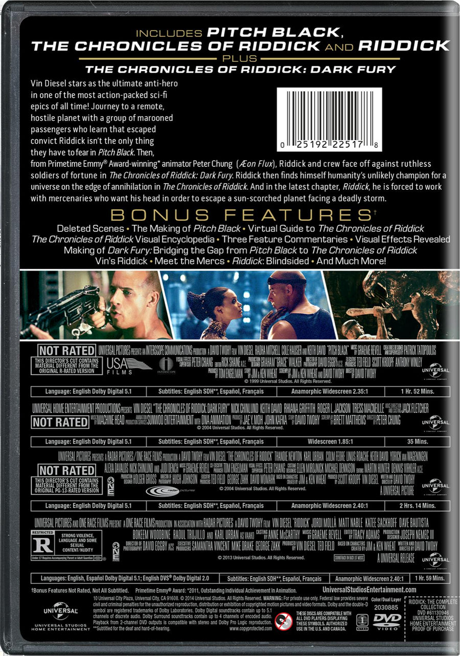Riddick: The Complete Collection (Box Set) [DVD]