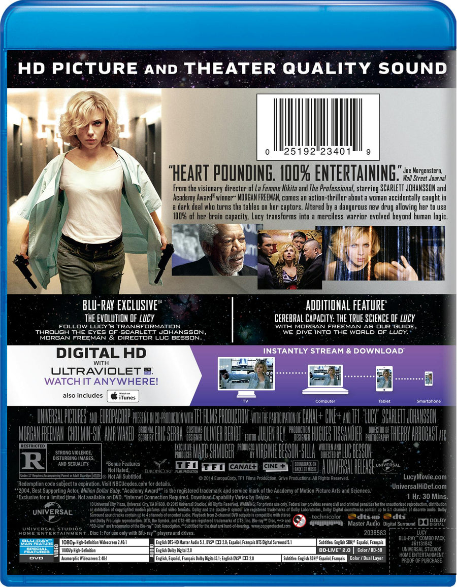Lucy (DVD + Digital) [Blu-ray]