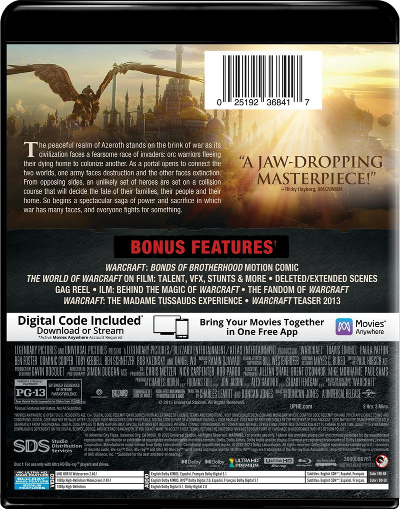 Warcraft: The Beginning (4K Ultra HD) [UHD]