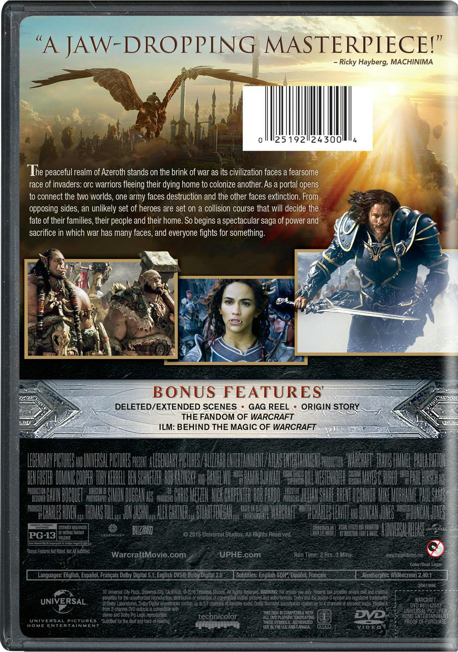 Warcraft: The Beginning [DVD]