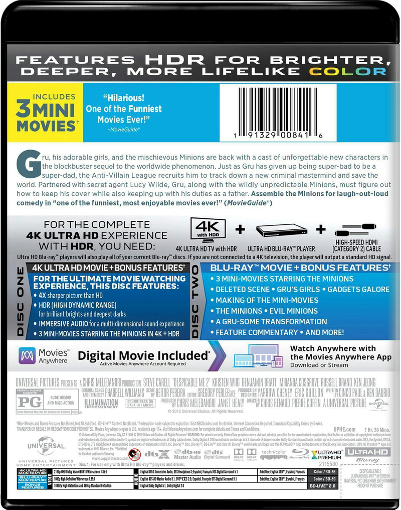 Despicable Me 2 (4K Ultra HD) [UHD]