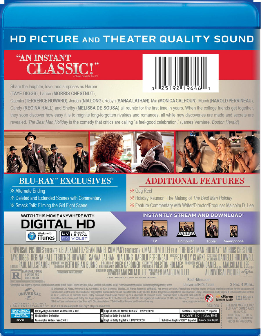 The Best Man Holiday (DVD + Digital) [Blu-ray]