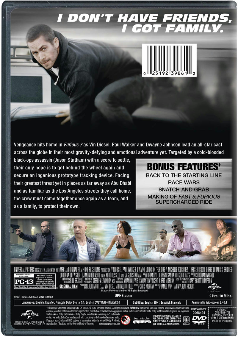 Fast & Furious 7 [DVD]