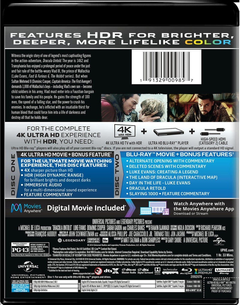 Dracula Untold (4K Ultra HD) [UHD]