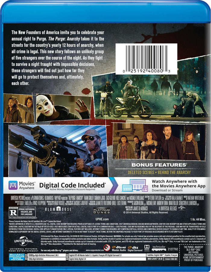 The Purge: Anarchy (Digital) [Blu-ray]