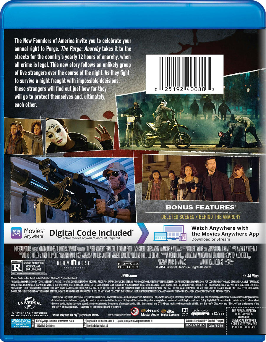 The Purge: Anarchy (Digital) [Blu-ray]