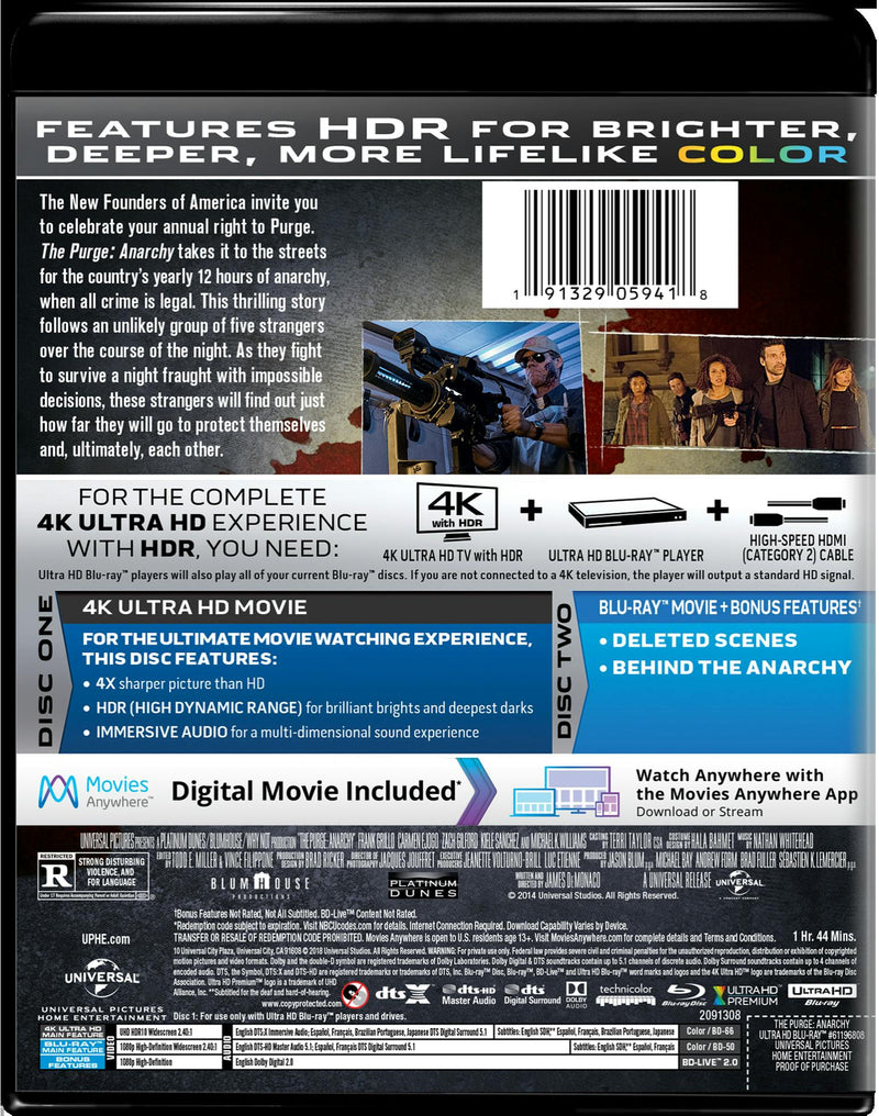 The Purge: Anarchy (4K Ultra HD) [UHD]