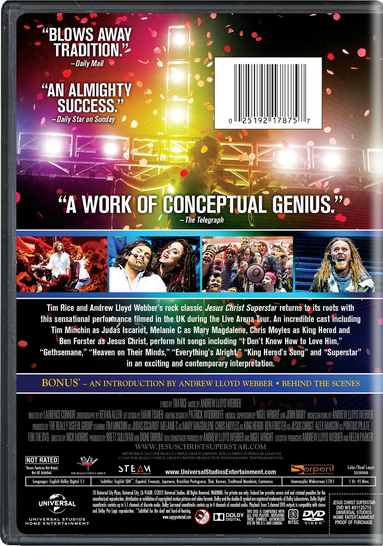 Jesus Christ Superstar - Live Arena Tour 2012 [DVD]