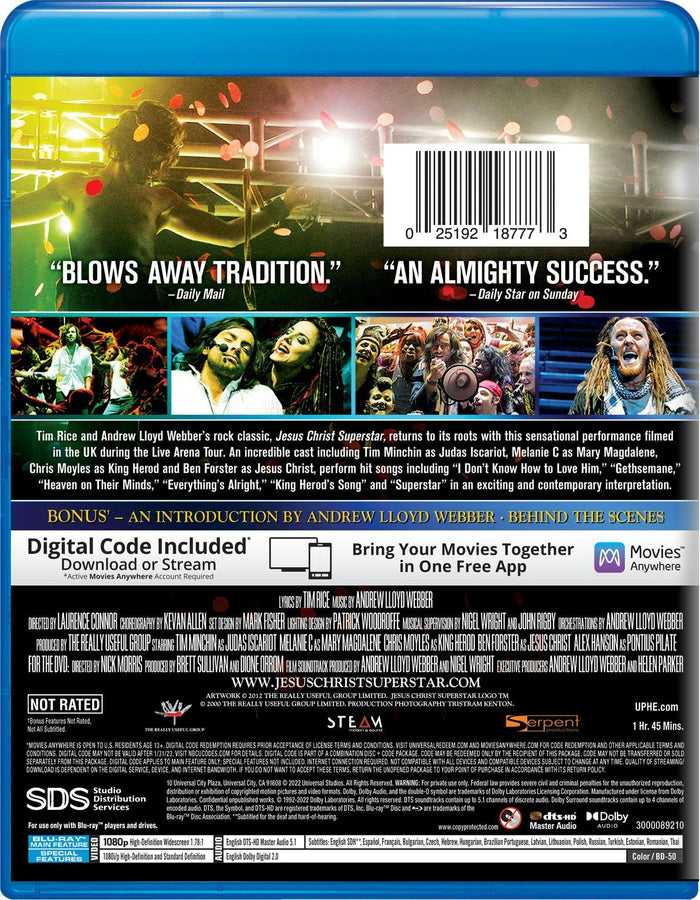 Jesus Christ Superstar - Live Arena Tour 2012 (Blu-ray + Digital Copy) [Blu-ray]