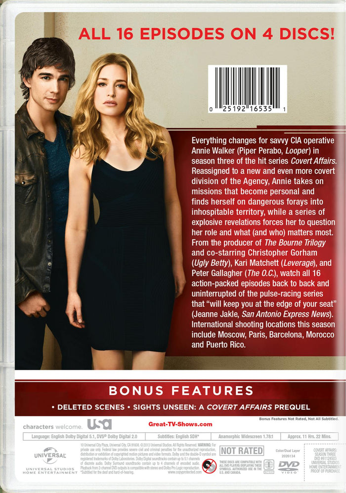 Covert Affairs: Season 3 [DVD]