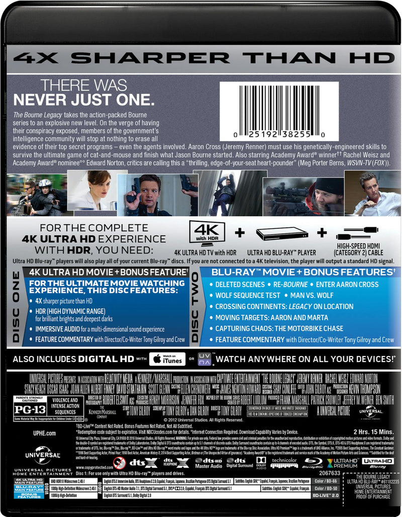 The Bourne Legacy (4K Ultra HD) [UHD]