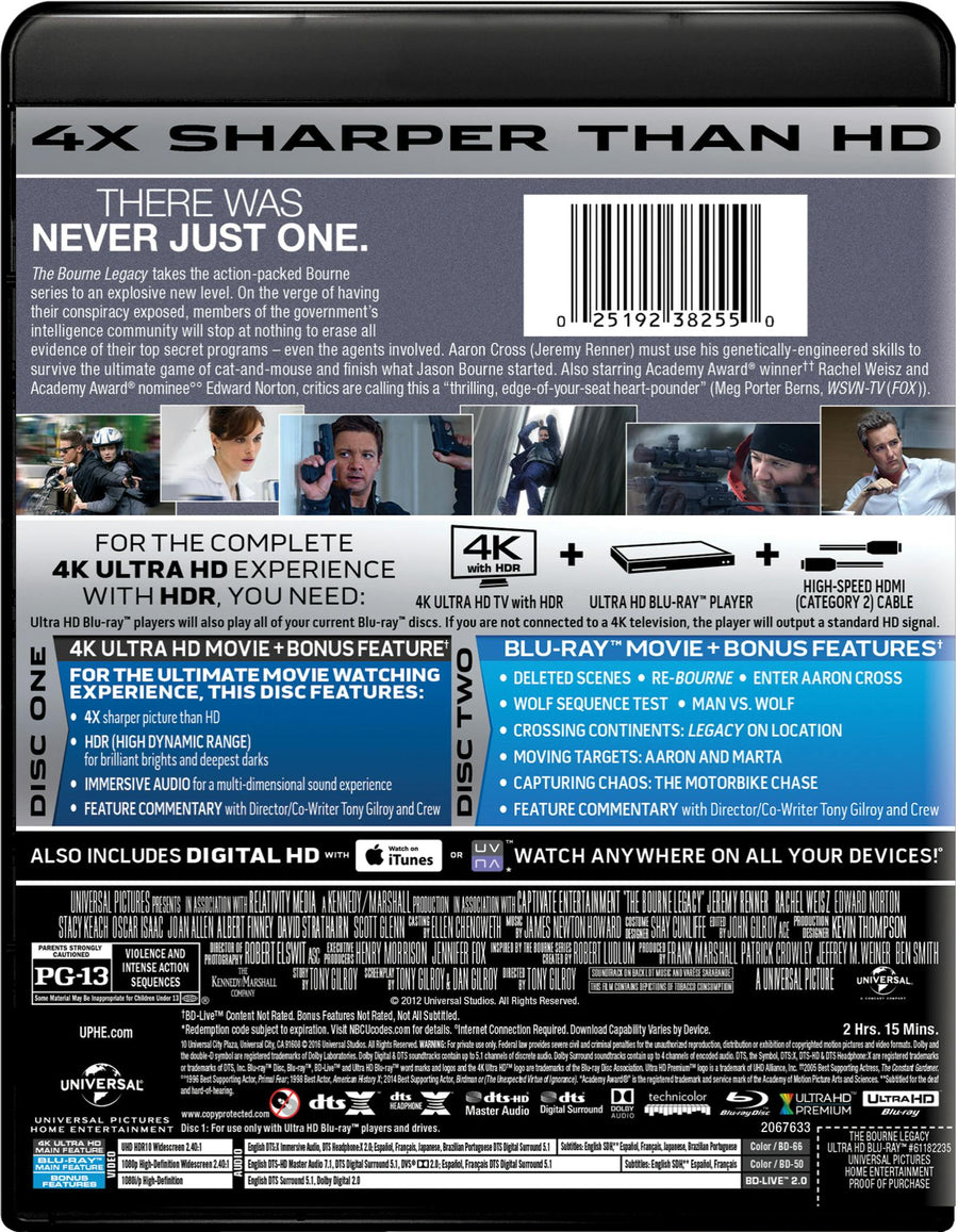The Bourne Legacy (4K Ultra HD) [UHD]