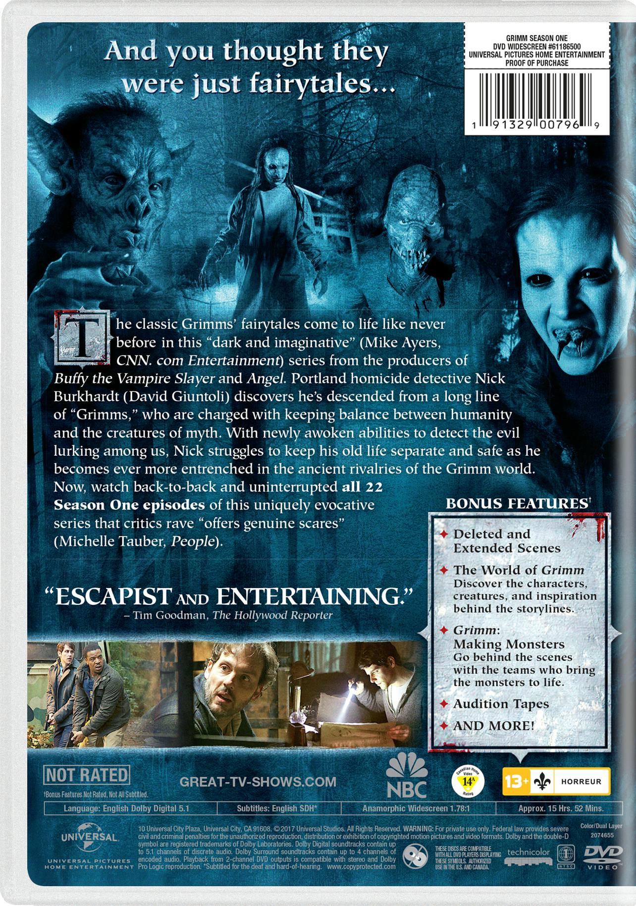 Grimm: Season 1 (5 Disc) (DVD New Box Art) [DVD] – GRUV Entertainment