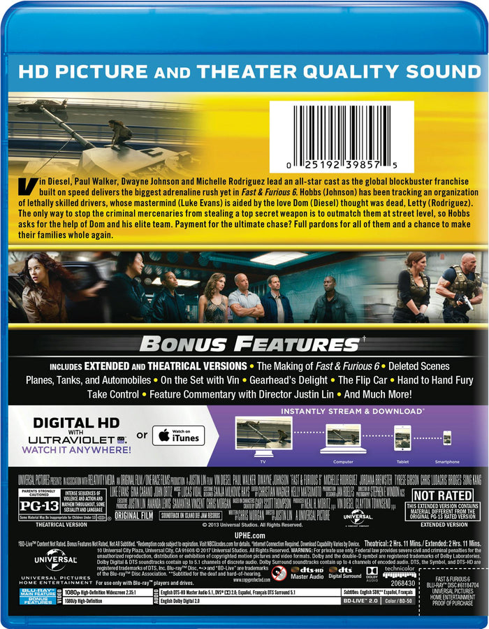 Fast & Furious 6 [Blu-ray]