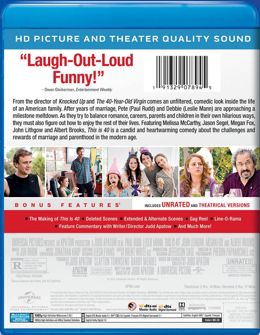 This Is 40 (Blu-ray Unrated) [Blu-ray]