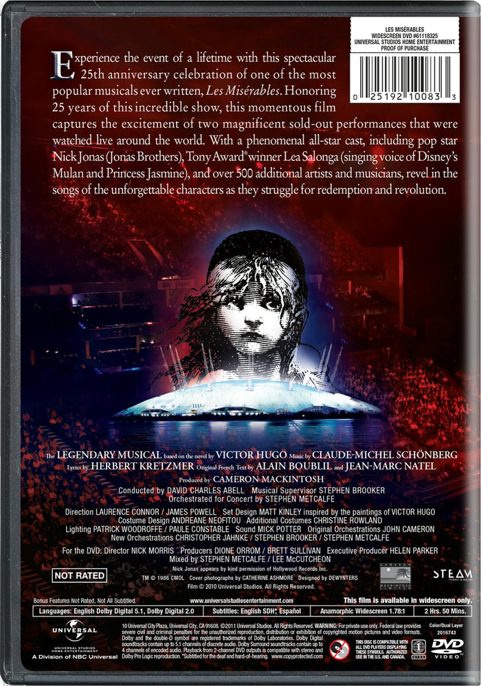 Les Misérables: In Concert - 25th Anniversary Show (25th Anniversary Edition) [DVD]