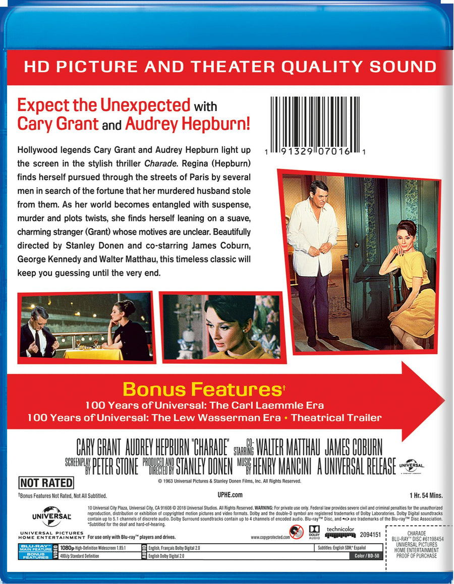 Charade (50th Anniversary Edition) [Blu-ray]