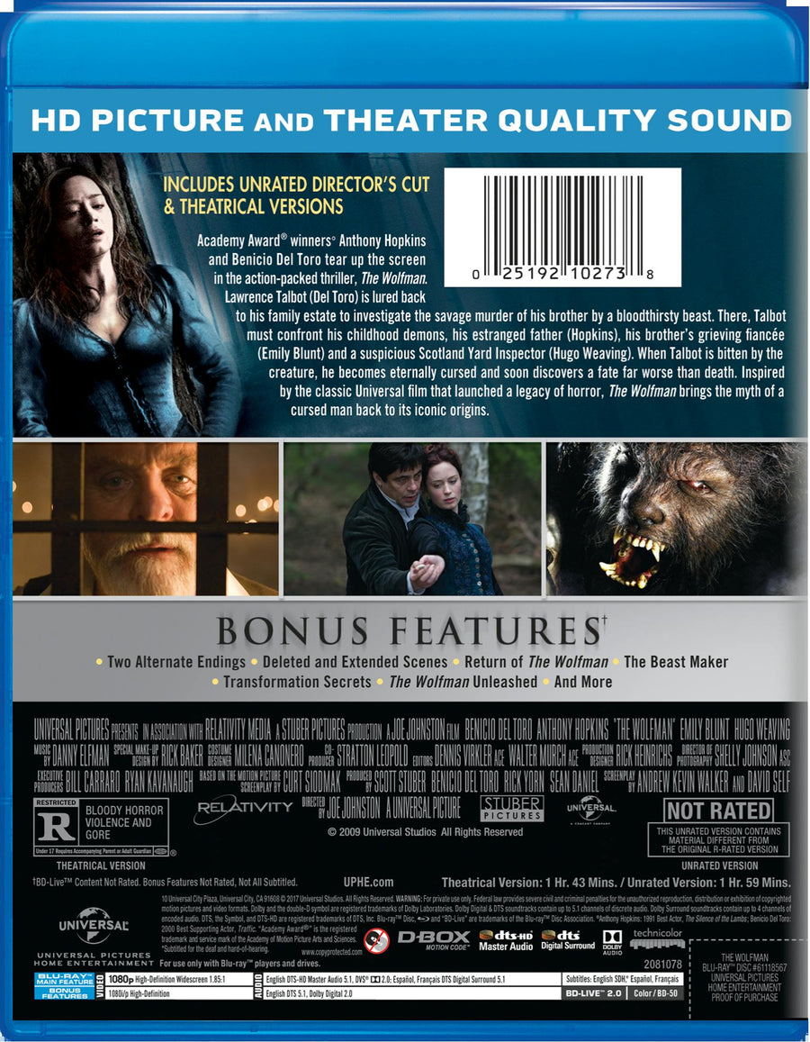 The Wolfman (2010) [Blu-ray]