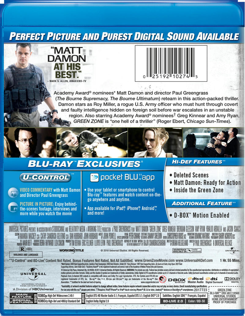 Green Zone (Blu-ray New Packaging) [Blu-ray]