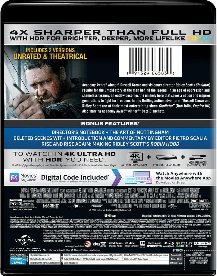 Robin Hood (4K Ultra HD) [UHD]