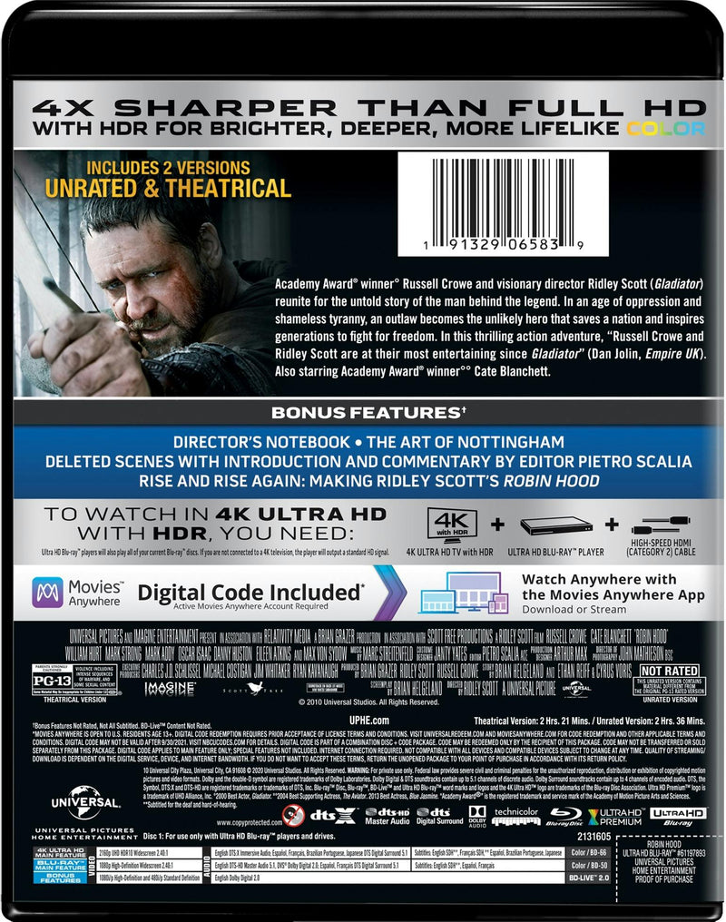 Robin Hood (4K Ultra HD) [UHD]