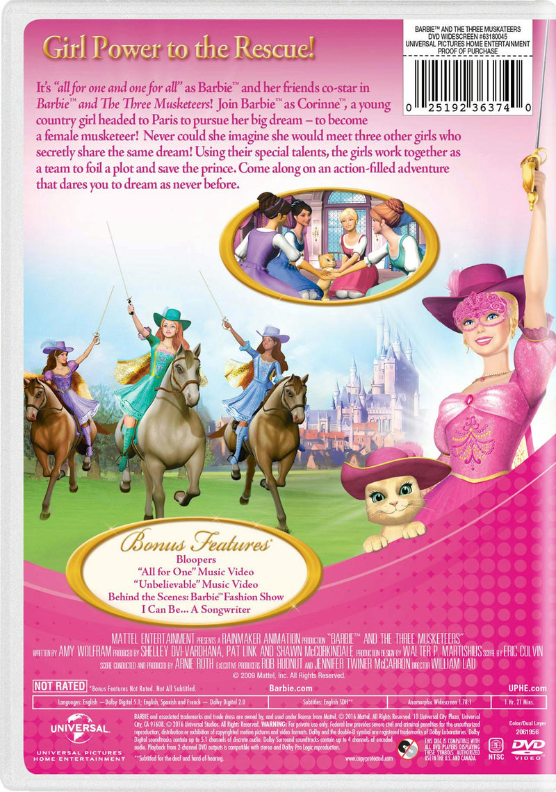 Barbie and the Three Musketeers [DVD]