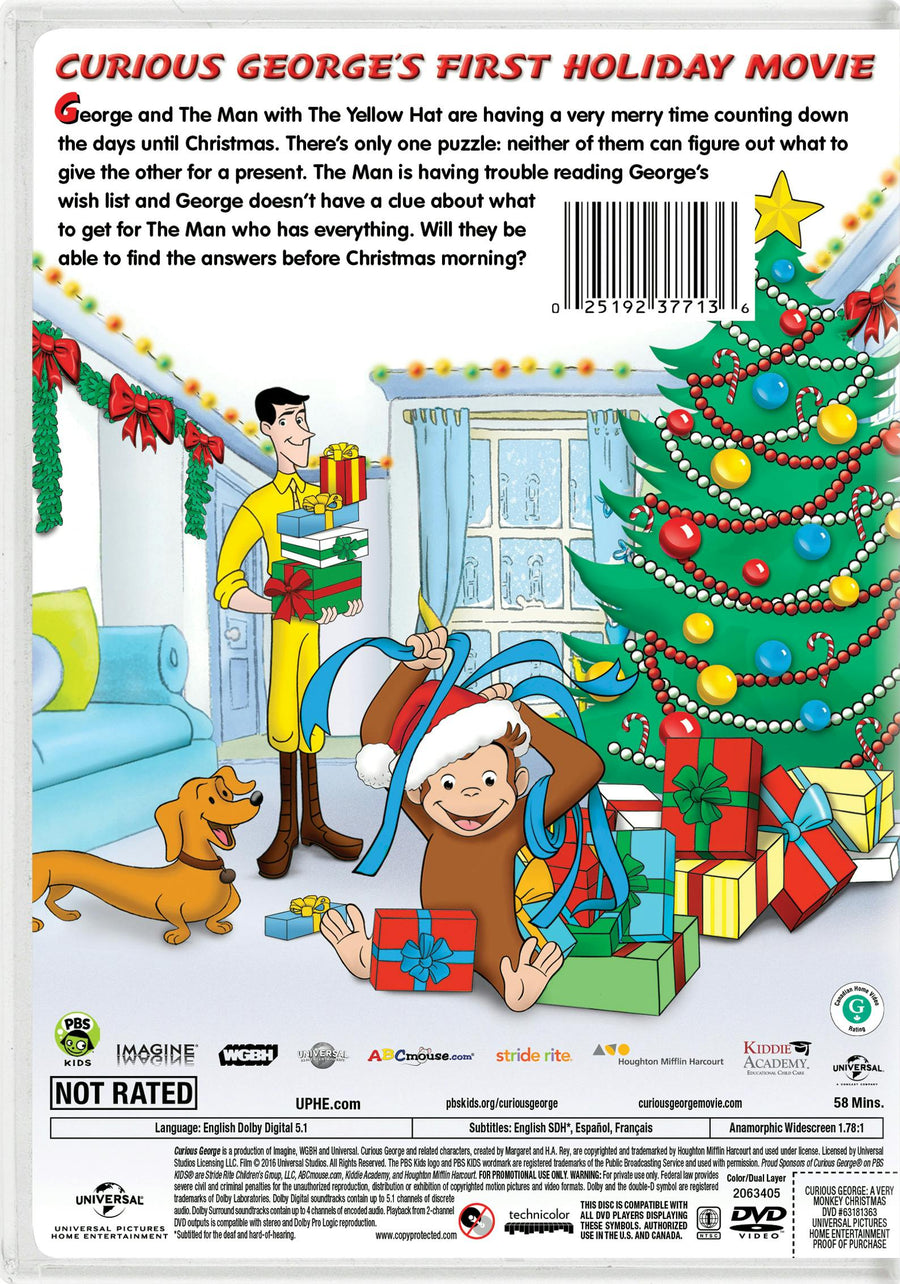 Curious George: A Very Monkey Christmas [DVD]