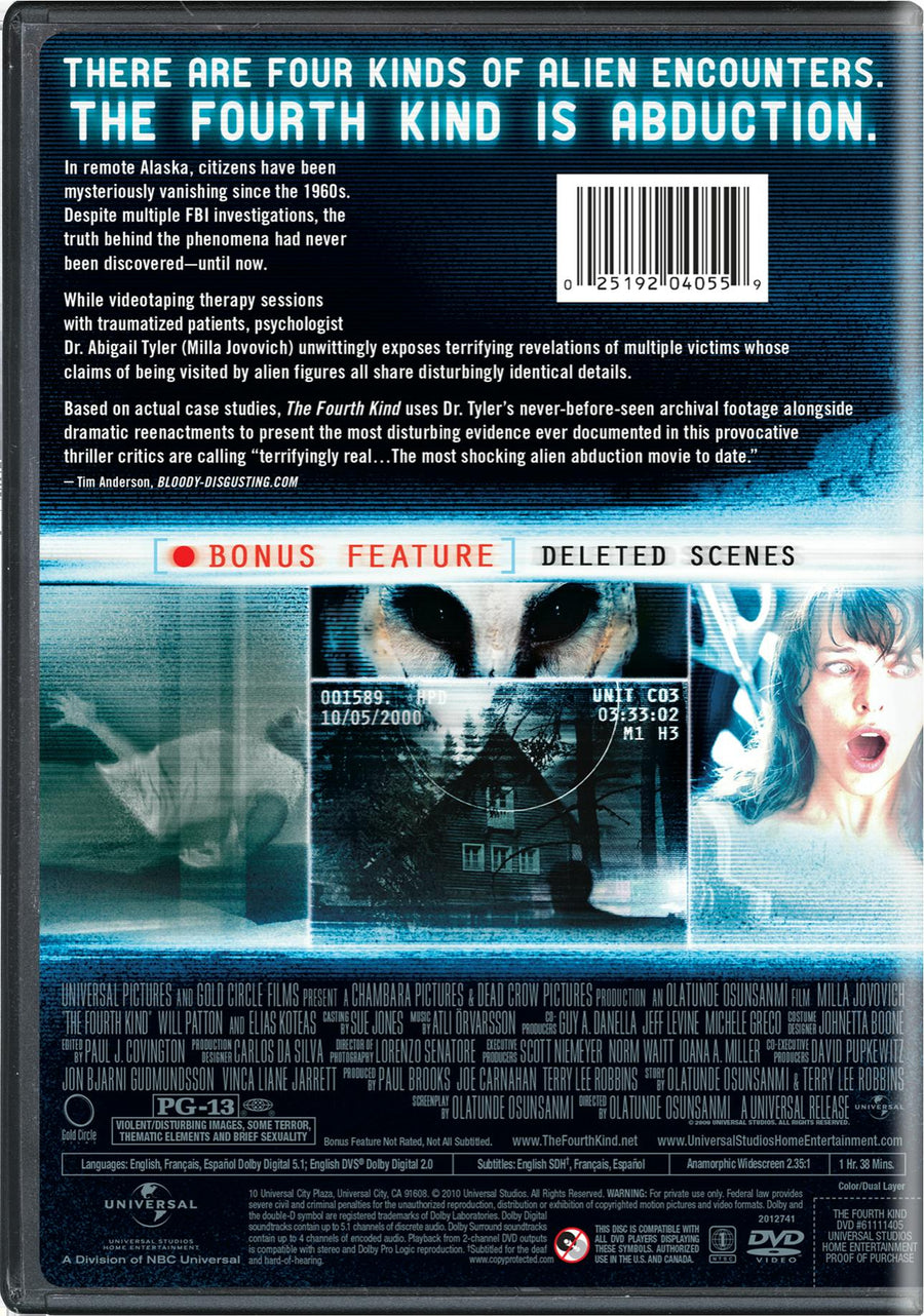 The Fourth Kind (DVD Widescreen) [DVD]