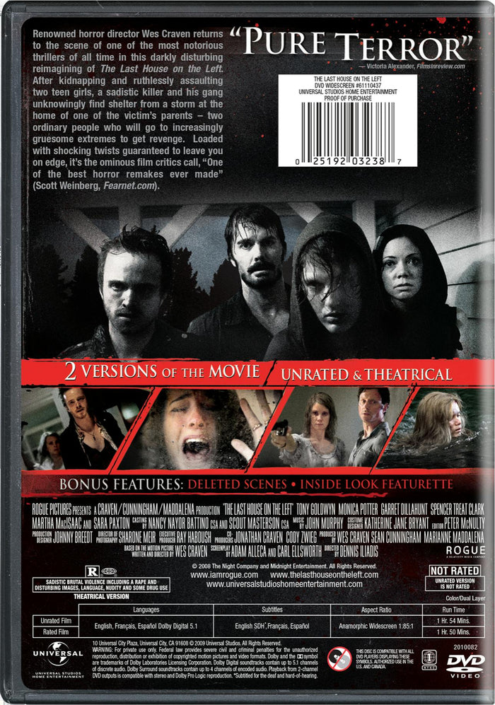 The Last House On the Left [DVD]