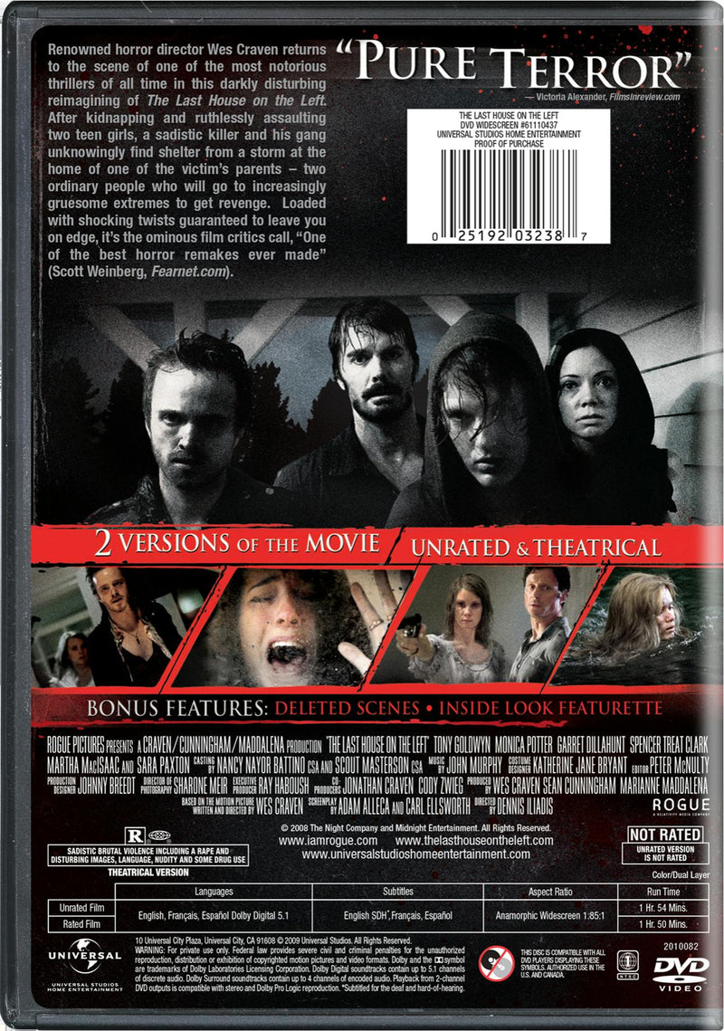 The Last House On the Left [DVD]