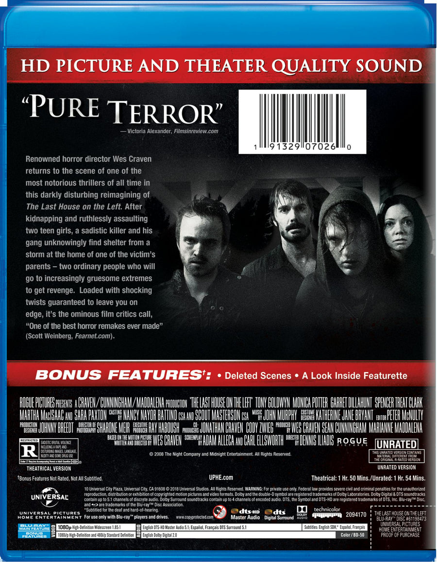 The Last House On the Left (Unrated) [Blu-ray]