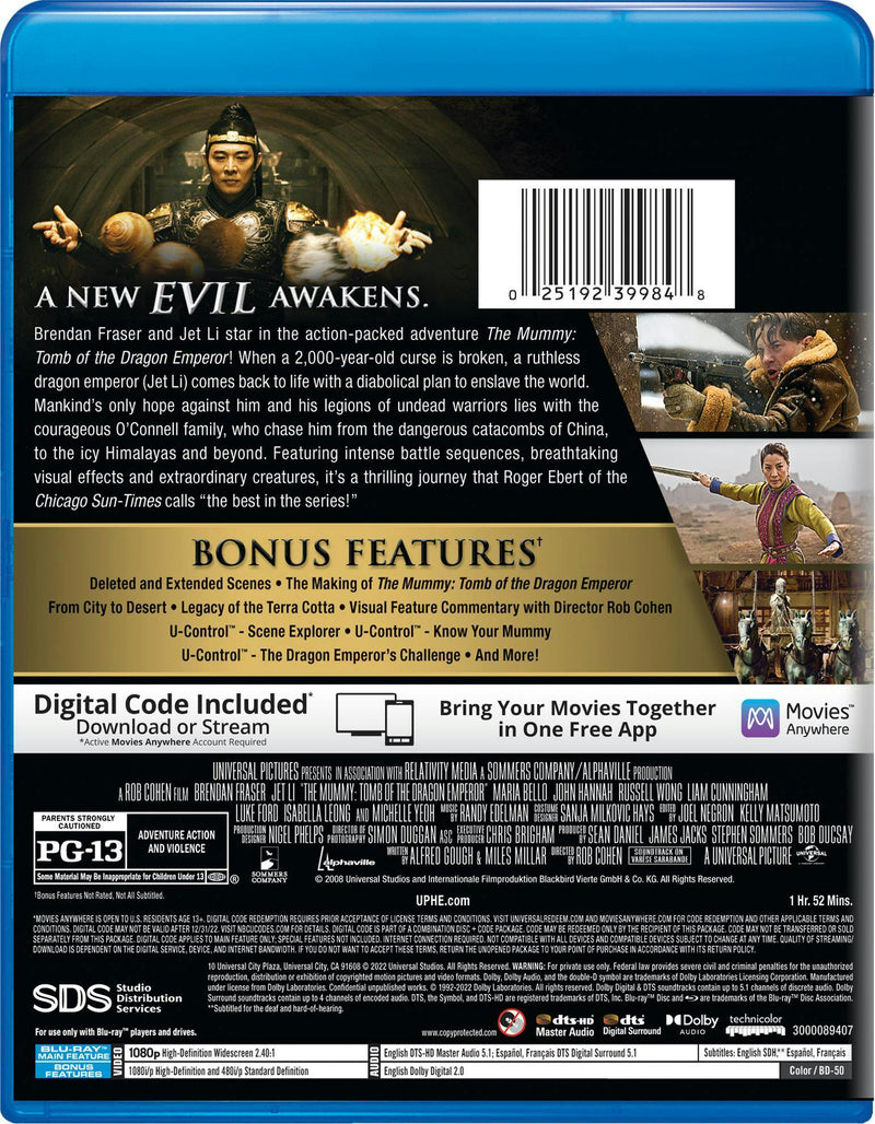 The Mummy: Tomb of the Dragon Emperor (Blu-ray + Digital HD) [Blu-ray]