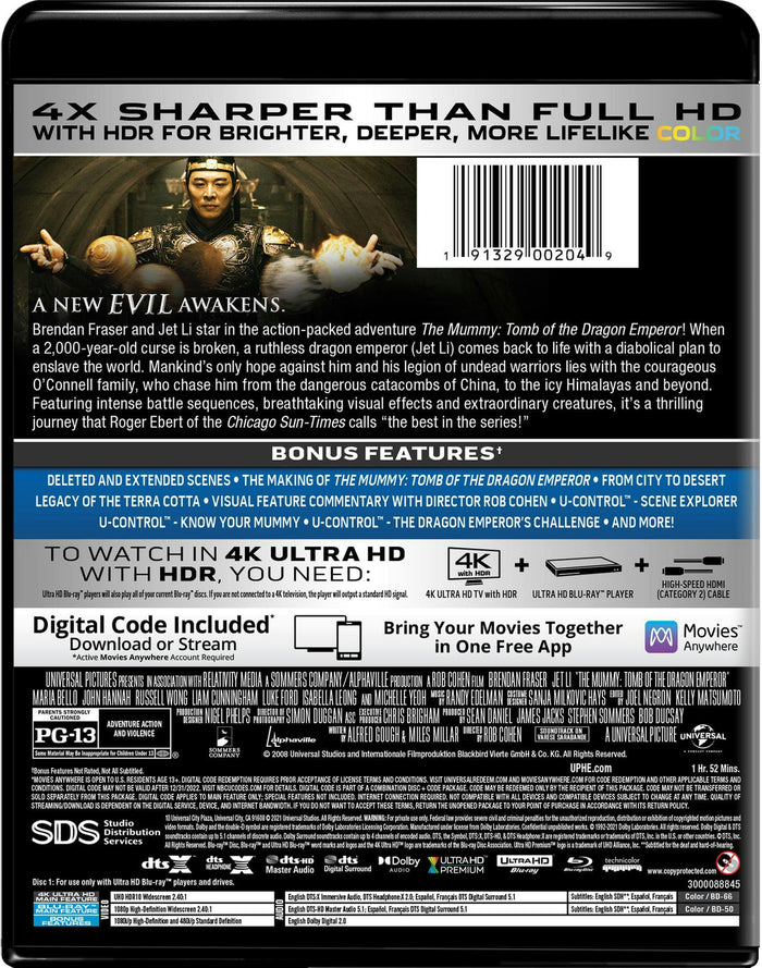 The Mummy: Tomb of the Dragon Emperor (4K Ultra HD) [UHD]