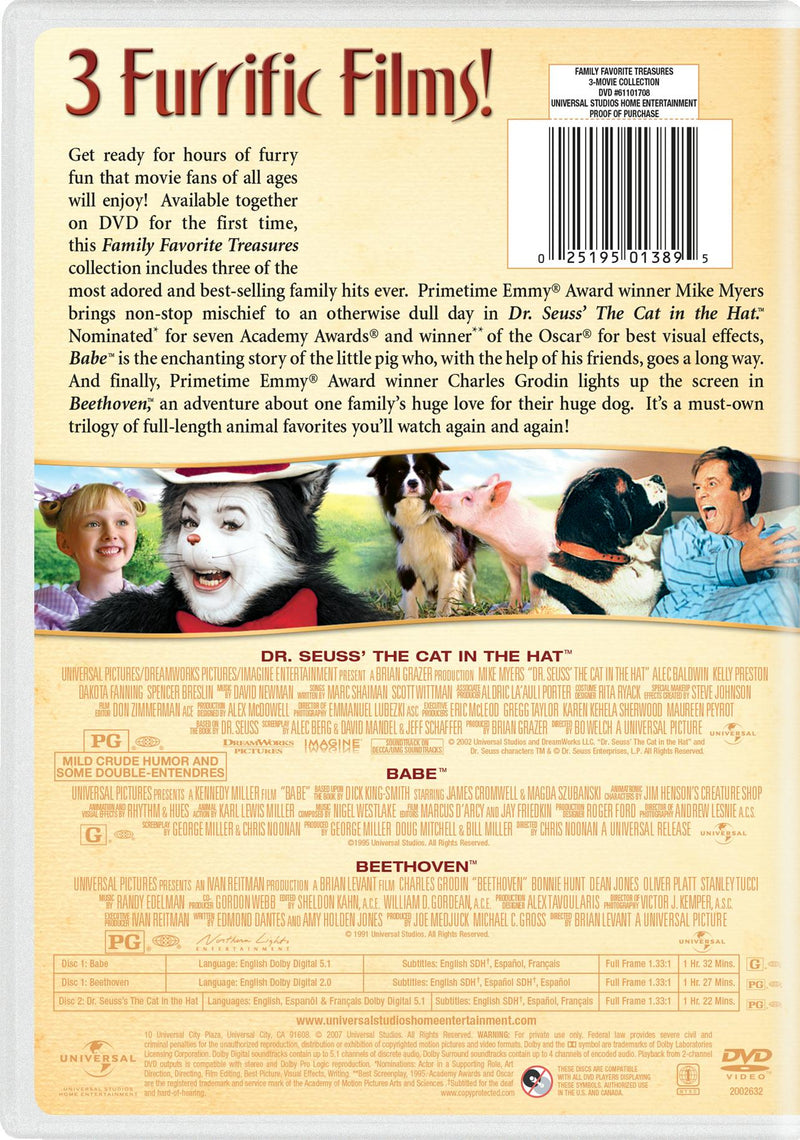 Dr Seuss: The Cat in the Hat/Babe/Beethoven (DVD Full Screen) [DVD]