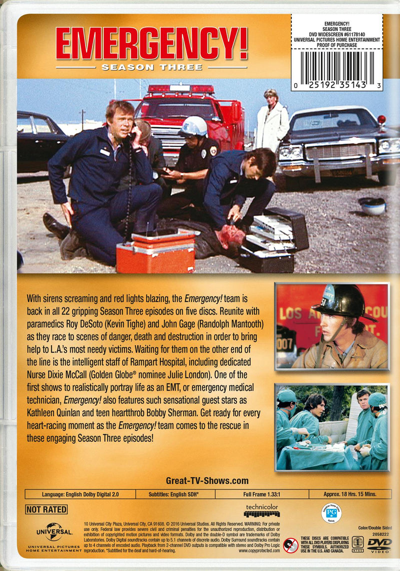 Emergency! Season Three (DVD New Box Art) [DVD]