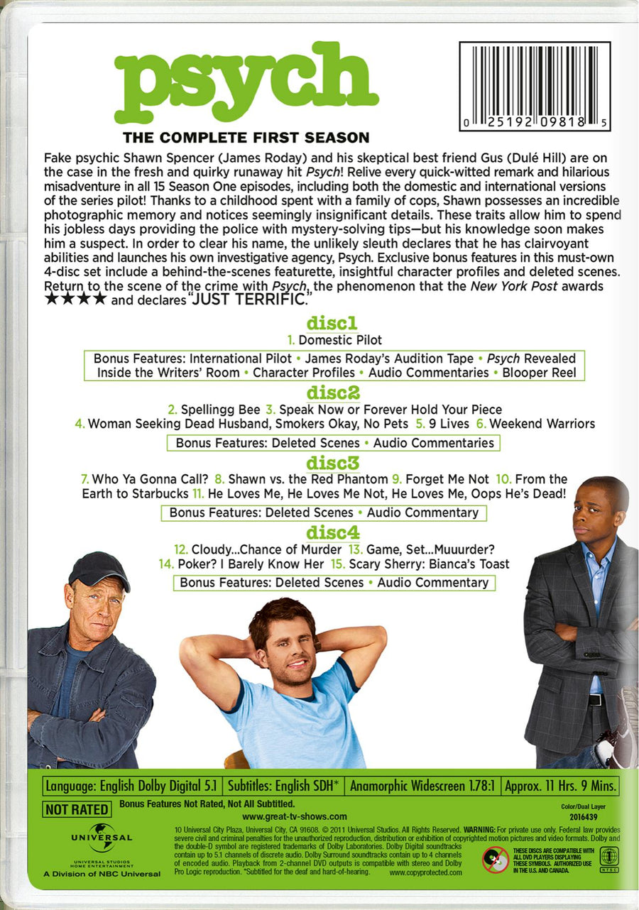 Psych: The Complete First Season [DVD]