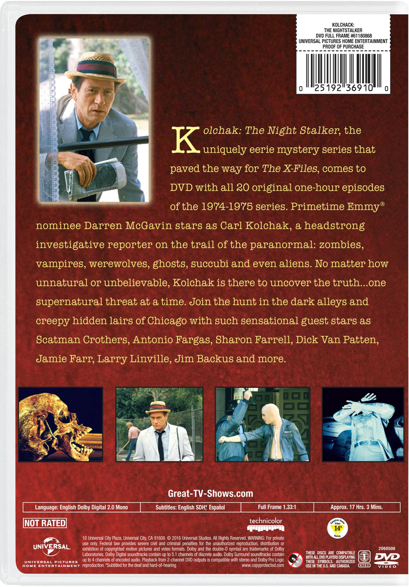 Kolchak - The Night Stalker: Complete Series [DVD] – GRUV