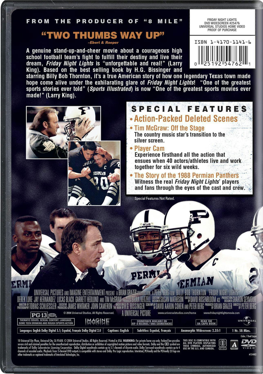 Friday Night Lights (DVD Widescreen) [DVD]