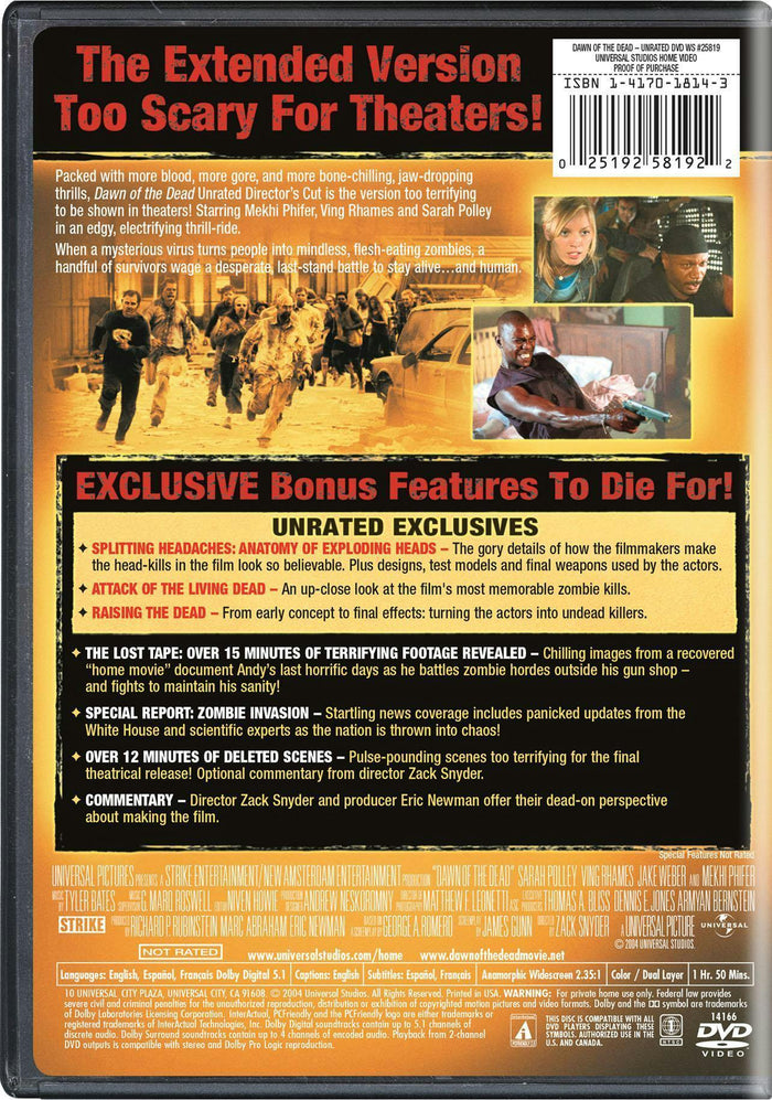 Dawn of the Dead (DVD Widescreen Director's Cut) [DVD]