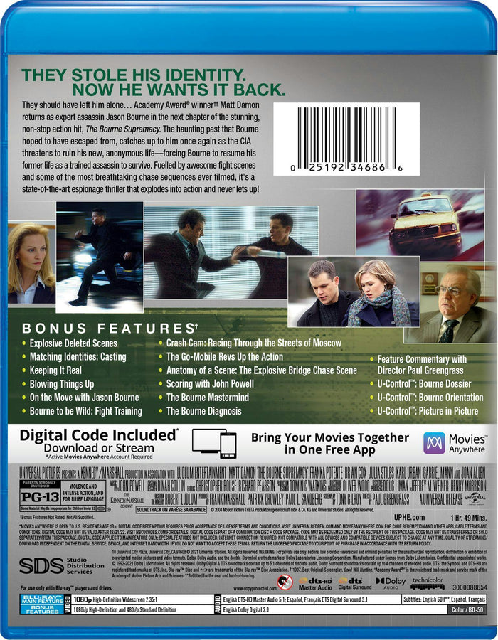 The Bourne Supremacy (Blu-ray New Box Art) [Blu-ray]