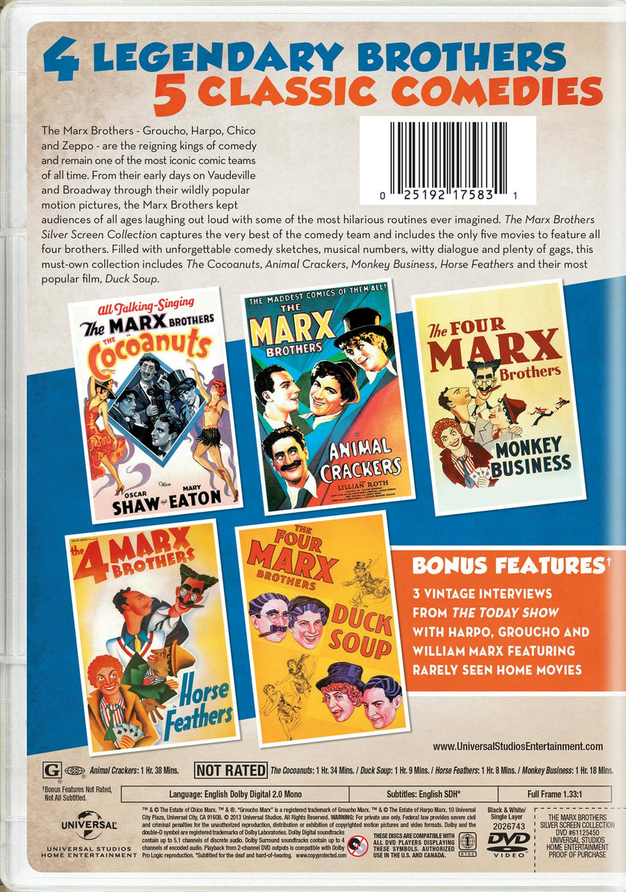 The Marx Brothers Silver Screen Collection (DVD Set) [DVD]