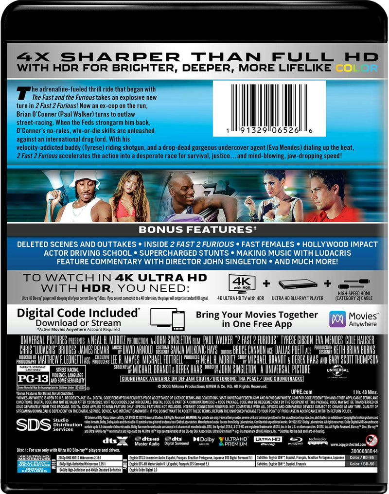 2 Fast 2 Furious (4K Ultra HD) [UHD]